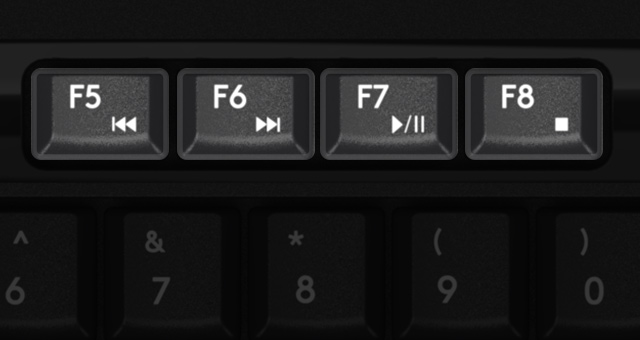 Multimedia Hot Keys Access