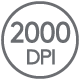 2000 DPI 4-Level Adjustable